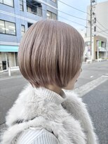 ジェムヘアスタジオ 湘南平塚南口店(Gem Hair Studio)&nbsp;シルクミルクティーベージュボブ【Gem 神原】