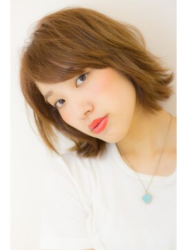 ミシェリー(misherry) グレージュカラーボブウルフタッセルカットハイトーン韓国風