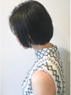 アン ヘア デザイン(un hair design) 【　un　 】ショートボブ×黒髪×オイル