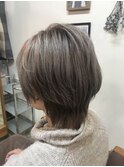 ◎プラチナシルバー×ショート
