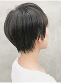 大人かわいい小顔センシュアル黒髪マッシュショート＜徳竹＞