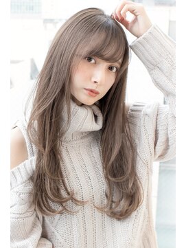 アフロート ギンザ(AFLOAT GINZA) AFLOAT明日香の ニュアンスカラー ダークグレージュ 濡れ髪