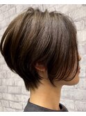 20代30代40代前下がりストレート大人ボブリップライン