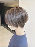 くびれショート/長めバング/30代、40代収まりショート