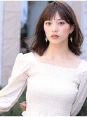 女性の【前髪 /ココアブラウン/大人かわいい/フリンジウェーブ】
