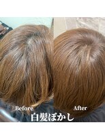 ヘアープレゴ(hair Prego) 白髪ぼかしBefore&After