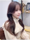 韓国ヘア 顔周りカット くびれヘア
