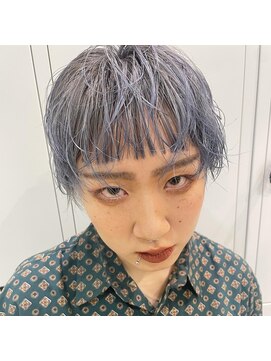 シオ ヘアー デザイン(Sio. hair design) ハイトーングレー、ハイトーンブルー