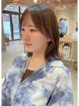 ロンド エスポワール 錦糸町(Lond espoir) 【澤口】黒髪グレーベージュレイヤーロング前髪パーマ