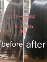 リリー シブヤ(Lilly shibuya)&nbsp;【Lilly渋谷】#酸性ストレート#縮毛矯正#ビフォーアフター