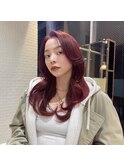 韓国アイドル風オレンジレッドカラー☆