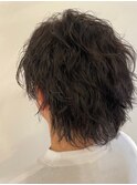 メンズカット 波巻きスパイラル×ソフトウルフ 刈り上げしない