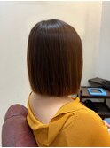 髪質改善縮毛矯正×ぱつっとボブ