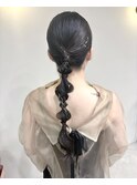 ヘアアレンジ/編みおろし/お呼ばれヘア/ドレスアップ