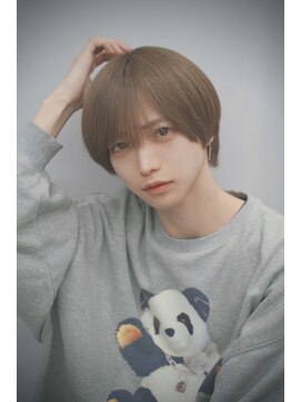 ポプルス(popls) メンズウルフ/マッシュウルフ/ミルクティーベージュ