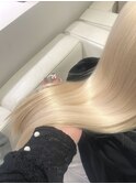 12585髪質改善ホワイトブロンドホワイトアッシュ艶髪ストレート