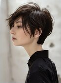 ☆ホワイトグレージュミニウルフデジタルパーマチェリーブラウン
