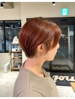 ノイ(noi) #noi_style 丸みショート×オレンジブラウン