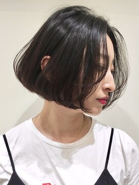 ピークアブー 原宿ハラカド(PEEK-A-BOO) 韓国ミニボブ/癖毛くせ毛多毛黒髪/大人ヘア/タンバルモリ/内巻き