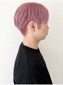 ミルクティーブロンドレイヤーカットリバースセンターパート