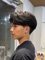 ニコトウキョウ 新宿(nico TOKYO) テーパーフェードニュアンスパーマ刈り上げセンターパートメンズ