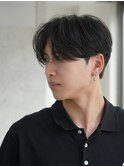シースルーショート カルマパーマ センターパート 前下がり