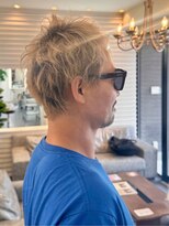 ソレアメンズ(solea men's)&nbsp;無造作ブロンドシャギーマッシュ