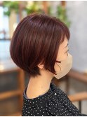 ショート×レッドブラウン
