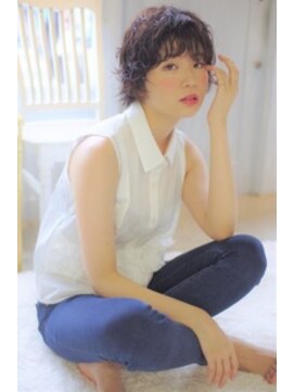 ヘアリゾート ラグーン(hair+resort lagoon) ショートエッジパーマスタイル
