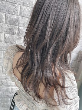 リアイス(Re:ICE) ミニウルフ/くすみブルー/流れるレイヤー/インナーハイライト