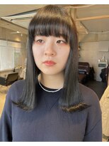 エンシー(ENCI)&nbsp;黒髪ワイドバングストレートヘア