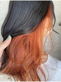 【川瀬莉穂】オレンジ×インナーカラー