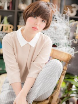 カバーヘア イヴ 戸頭店(COVER HAIR EVE) シアーグレージュ前下がりラウンドマッシュc5戸頭20代30代40代