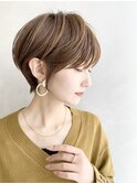 大人可愛い20代30代40代50代小顔ショートボブ丸みショートくびれ