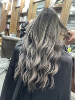 ラフ(LAFF)&nbsp;#バレイヤージュ#グレージュカラー#ボブウルフ#ココアベージュ