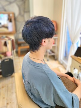アナザースカイ (another sky) ☆メンズウルフ/ウルフカット/ブルーカラー 10代20代