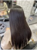 黒髪暗髪ブルーブラックワンカール美シルエットロング20代30代