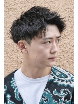 メンズフィール 南森町(MENS FEEL) スペインカール/スパイキーショート/ブルーブラック/南森町