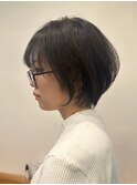 大人ラフウェーブ20代30代40代ボブブラウンスウィングショート