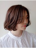 小顔みせ韓国風ボブ