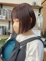 ソソ(soso)&nbsp;【soso 伊勢田】ミニボブ×ピンクブラウン【横浜/ブリーチ】