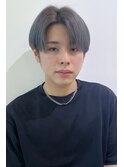 メタリックブラウン＿マニッシュカット＿韓国風サラサラスタイル