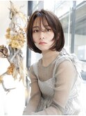 うざバング/顔回りレイヤー/ミディアムウルフ/センター南