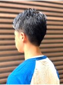 ビジネスフレンチカジュアルかきあげバングツーブロックショート