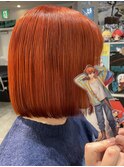 にじさんじ 北見遊征 オレンジ ブリーチ タッセルボブ ブラウン