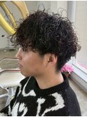 甲府昭和町波巻きスパイラルパーマツイストパーマメンズマッシュ