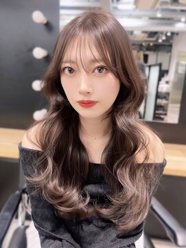 アイティー バイ アルバム 中野店(IT by ALBUM) 暗めカラー韓国ヘア顔周りレイヤーロング_F20690