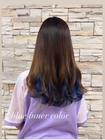 ジュリアンマーラ(Julien Mara) ブルーインナ-カラー/艶ストレ-ト/ポイントカラ-/個性派デザイン