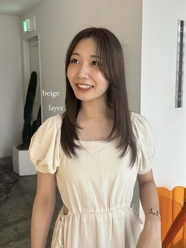 エイチ(811) バレイヤージュボブヘアセミロング前髪タッセルボブ姫カット