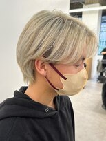 エルマーク 梅田(L-MARK)&nbsp;センターパート/ブリーチ/ダブルカラー/men's/メンズ